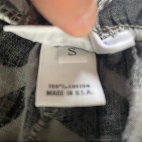 Bryn Walker Black Gray Geometric Pants Loose Elastic Waist Size Small - Picture 7 of 9